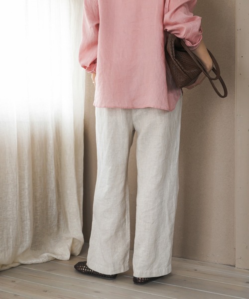 URBAN RESEARCH DOORS(アーバンリサーチドアーズ)の「リネンイージーパンツ(その他パンツ・レディース・モカ/ナチュラル/グリーン/ブラック・MEDIUM/SMALL)」の21枚目の写真