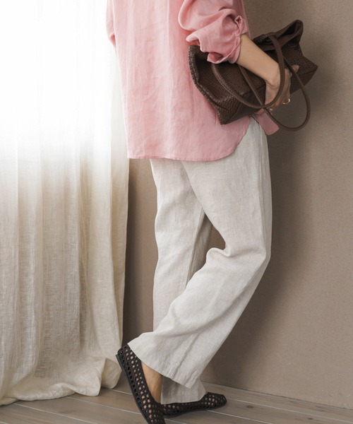 URBAN RESEARCH DOORS(アーバンリサーチドアーズ)の「リネンイージーパンツ(その他パンツ・レディース・モカ/ナチュラル/グリーン/ブラック・MEDIUM/SMALL)」の22枚目の写真