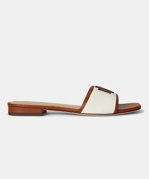 LAUREN RALPH LAUREN(ローレン ラルフ ローレン)の「ローレン ラルフ ローレン EVERLEY SANDALS エバリー サンダル(サンダル・レディース・ホワイト×ブラック/ホワイト×グリーン/ホワイト×ブラウン・65/70/75/60/55)」の4枚目の写真