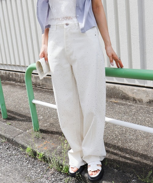 セール】トレンド感◎スタッズデザインバレルパンツ（その他パンツ