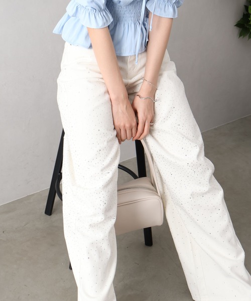 SpRay(スプレイ)の「トレンド感◎スタッズデザインバレルパンツ(その他パンツ・レディース・ベージュ/ホワイト・SMALL/MEDIUM)」の12枚目の写真
