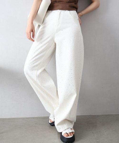 SpRay(スプレイ)の「トレンド感◎スタッズデザインバレルパンツ(その他パンツ・レディース・ベージュ/ホワイト・SMALL/MEDIUM)」の18枚目の写真