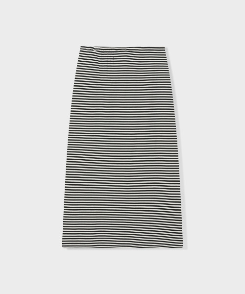 GRUNDEN（グルンデン）の「STRIPE LOGO SKIRT (BLACK)（スカート・レディース・その他・OS）」の2枚目の写真