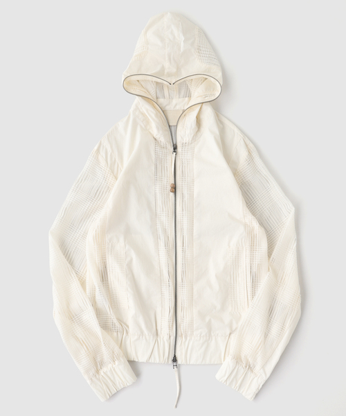 PULP/417EDIFICE（パルプフォーワンセブンエディフィス）の「JIAN YE / ジェンイェ LACE MONSTER HOOD（パーカー・メンズ・ネイビー/ホワイト系その他/ブラック・MEDIUM）」の2枚目の写真