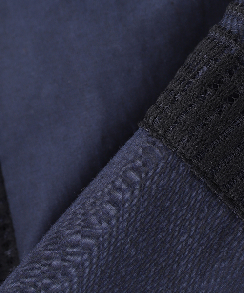 PULP/417EDIFICE（パルプフォーワンセブンエディフィス）の「JIAN YE / ジェンイェ LACE MONSTER HOOD（パーカー・メンズ・ネイビー/ホワイト系その他/ブラック・MEDIUM）」の7枚目の写真