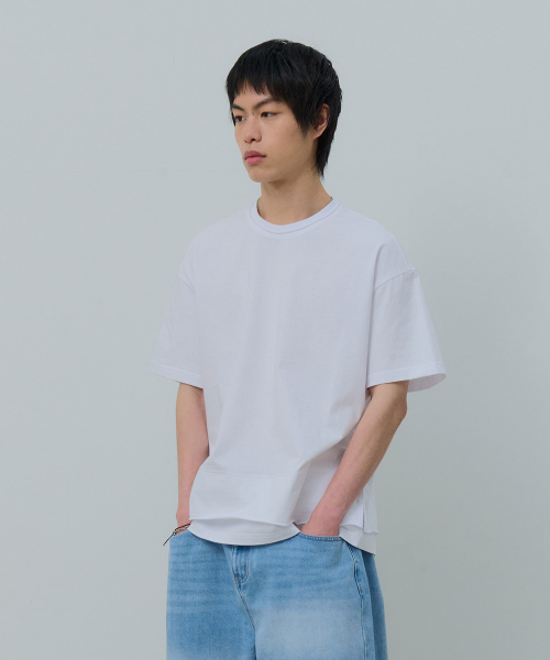 DESIRED(デシレッド)の「レイヤード半袖Tシャツ-FBSK5804D01(Tシャツ/カットソー・メンズ・ホワイト・MEDIUM/LARGE/X-LARGE)」の2枚目の写真