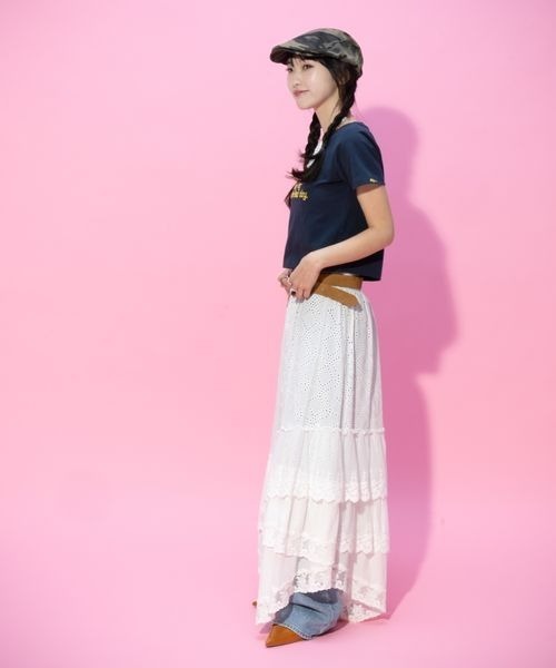 JEANASIS（ジーナシス）の「【みさみさ企画・選べる着丈】アソートロゴプリント TEE/664277（Tシャツ/カットソー・レディース・レッド/ホワイト/ネイビー・MEDIUM/SMALL）」の19枚目の写真