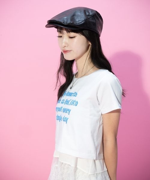 JEANASIS（ジーナシス）の「【みさみさ企画・選べる着丈】アソートロゴプリント TEE/664277（Tシャツ/カットソー・レディース・レッド/ホワイト/ネイビー・MEDIUM/SMALL）」の6枚目の写真