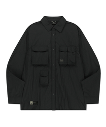 MULTI POCKET UTILITY SHIRTS - BLACK