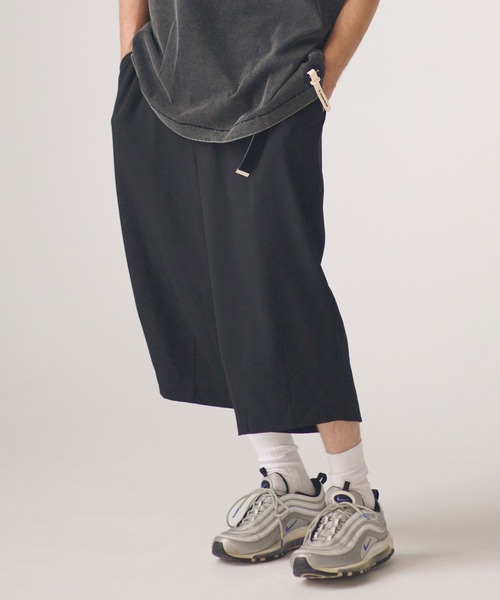 ADAM PATEK(アダムパテック)の「ADAMPATEK/twill cropped wide easy trousers/ドライツイルクロップドワイドイージーパンツ(その他パンツ・メンズ・ブラック/グレー・1/2)」の19枚目の写真