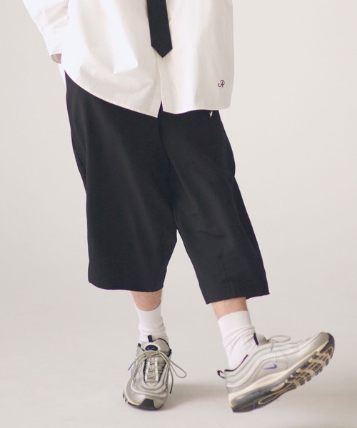 ADAM PATEK(アダムパテック)の「ADAMPATEK/twill cropped wide easy trousers/ドライツイルクロップドワイドイージーパンツ(その他パンツ・メンズ・ブラック/グレー・1/2)」の16枚目の写真