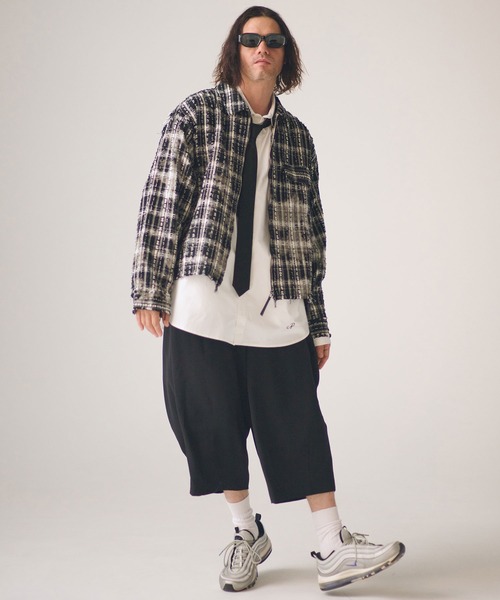ADAM PATEK(アダムパテック)の「ADAMPATEK/twill cropped wide easy trousers/ドライツイルクロップドワイドイージーパンツ(その他パンツ・メンズ・ブラック/グレー・1/2)」の15枚目の写真