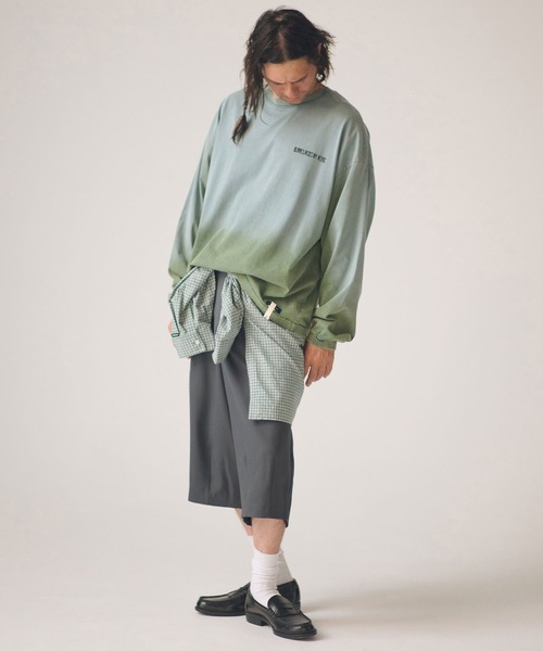 ADAM PATEK(アダムパテック)の「ADAMPATEK/twill cropped wide easy trousers/ドライツイルクロップドワイドイージーパンツ(その他パンツ・メンズ・ブラック/グレー・1/2)」の22枚目の写真