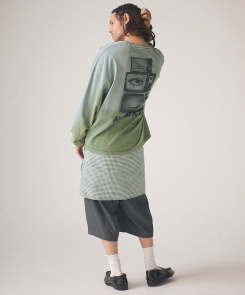 ADAM PATEK(アダムパテック)の「ADAMPATEK/twill cropped wide easy trousers/ドライツイルクロップドワイドイージーパンツ(その他パンツ・メンズ・ブラック/グレー・1/2)」の10枚目の写真