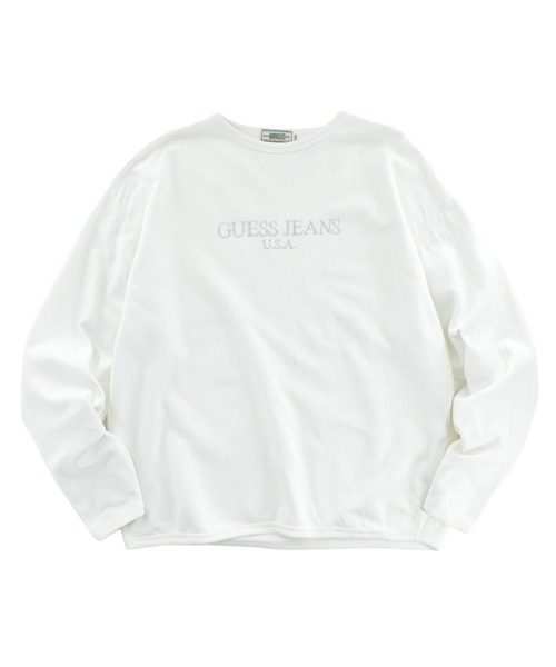 LABORATORY R(ラボラトリーアール)の「【USED】90’s GUESS ロゴ スウェット(スウェット・メンズ・ホワイト・LARGE)」の1枚目の写真