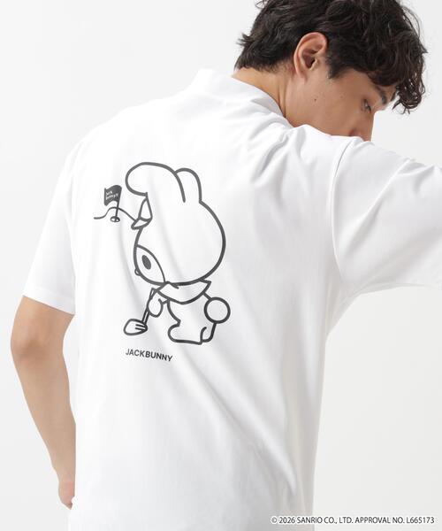 Jack Bunny! 文字プリントシャツ ペア マイメロディ・クロミ コラボ】プリントモックネック（Tシャツ