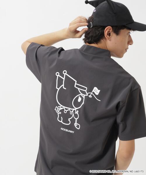 Jack Bunny! 文字プリントシャツ ペア マイメロディ・クロミ コラボ】プリントモックネック（Tシャツ