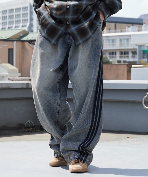 adidas(アディダス)の「adidas/アディダス Adilenium adidas Originals シーズン 5 トレフォイルロゴ スリーストライプス デニムパンツ 2026年 夏 夏服 秋服(デニムパンツ・メンズ・ライトブルー/ブルー・30inch/32inch/34inch)」の18枚目の写真