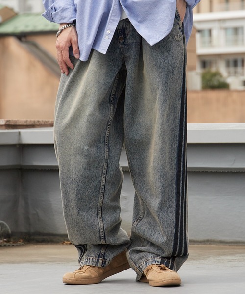 adidas(アディダス)の「adidas/アディダス Adilenium adidas Originals シーズン 5 トレフォイルロゴ スリーストライプス デニムパンツ 2026年 夏 夏服 秋服(デニムパンツ・メンズ・ライトブルー/ブルー・30inch/32inch/34inch)」の21枚目の写真