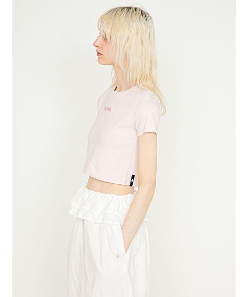 SORIN(ソリン )の「Embroidered Mini T-shirt/エンブロイダード ミニTシャツ(Tシャツ/カットソー・レディース・グレー/ライトピンク/ブラック/ホワイト・38)」の6枚目の写真