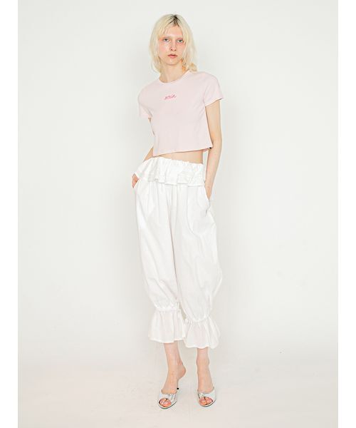 SORIN(ソリン )の「Embroidered Mini T-shirt/エンブロイダード ミニTシャツ(Tシャツ/カットソー・レディース・グレー/ライトピンク/ブラック/ホワイト・38)」の9枚目の写真