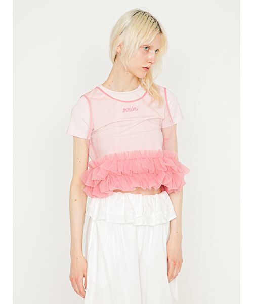 SORIN(ソリン )の「Embroidered Mini T-shirt/エンブロイダード ミニTシャツ(Tシャツ/カットソー・レディース・グレー/ライトピンク/ブラック/ホワイト・38)」の13枚目の写真