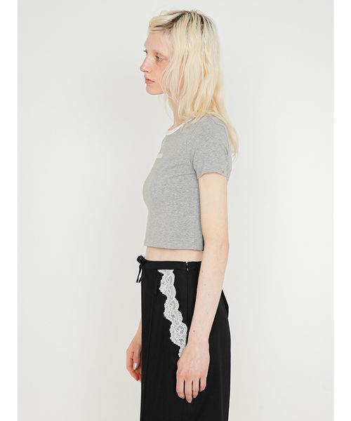 SORIN(ソリン )の「Embroidered Mini T-shirt/エンブロイダード ミニTシャツ(Tシャツ/カットソー・レディース・グレー/ライトピンク/ブラック/ホワイト・38)」の16枚目の写真