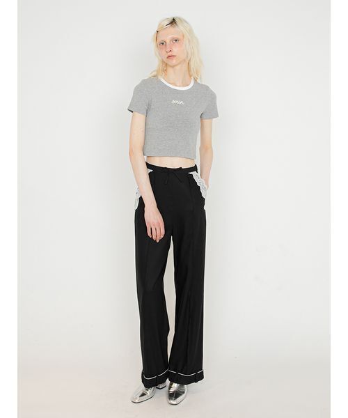 SORIN(ソリン )の「Embroidered Mini T-shirt/エンブロイダード ミニTシャツ(Tシャツ/カットソー・レディース・グレー/ライトピンク/ブラック/ホワイト・38)」の19枚目の写真