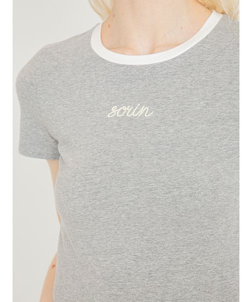 SORIN(ソリン )の「Embroidered Mini T-shirt/エンブロイダード ミニTシャツ(Tシャツ/カットソー・レディース・グレー/ライトピンク/ブラック/ホワイト・38)」の20枚目の写真