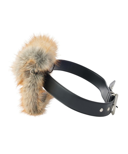 X-girl(エックスガール)の「MULTI WAY FAUX FUR POCKET BELT(ベルト・レディース・ブラック・ONE SIZE)」の4枚目の写真