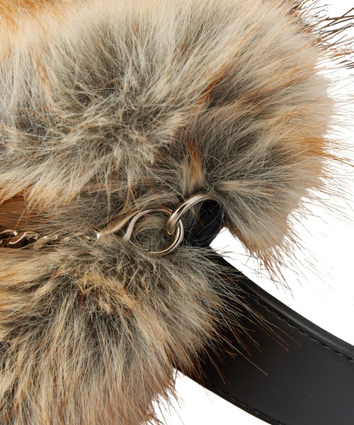 X-girl(エックスガール)の「MULTI WAY FAUX FUR POCKET BELT(ベルト・レディース・ブラック・ONE SIZE)」の8枚目の写真