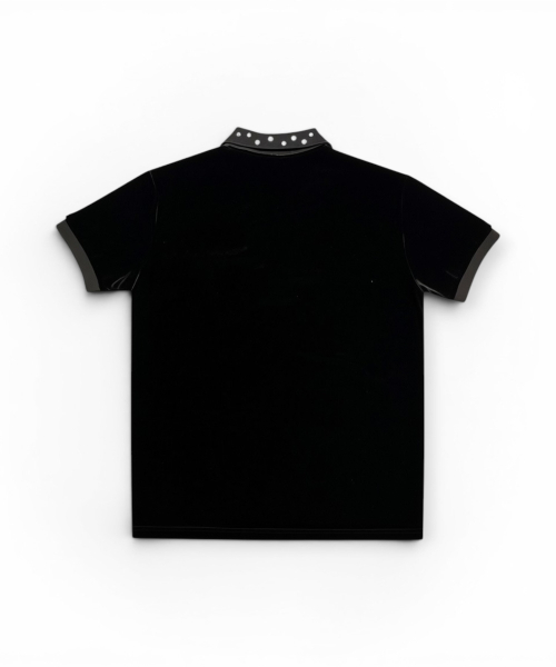BORN SLIPPY(ボーンスリッピー)の「Crystal Stud Edge Polo (Brown)(ポロシャツ・メンズ・その他・FREE)」の2枚目の写真