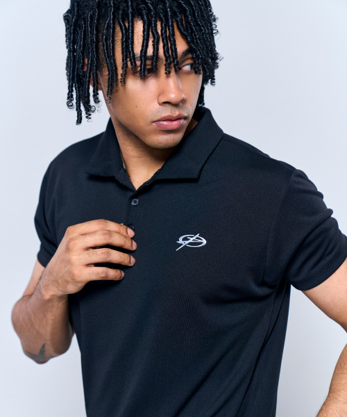 PHYSICAL GARMENTS（フィジカルガーメンツ）の「P2553 クールデイリーカラー半袖 [ブラック]（ポロシャツ・メンズ・ブラック・MEDIUM/LARGE/X-LARGE/XX-LARGE）」の2枚目の写真
