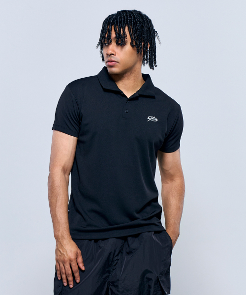 PHYSICAL GARMENTS（フィジカルガーメンツ）の「P2553 クールデイリーカラー半袖 [ブラック]（ポロシャツ・メンズ・ブラック・MEDIUM/LARGE/X-LARGE/XX-LARGE）」の4枚目の写真