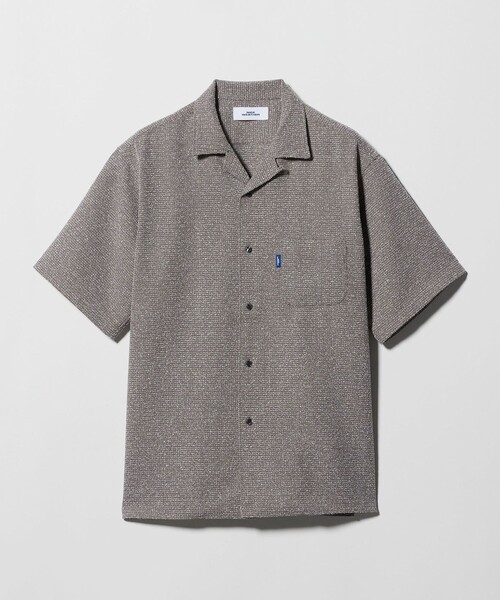 NICE WEATHER（ナイスウェザー）の「＜NICE WEATHER＞チェックオーバー ショートスリーブ シャツ（シャツ/ブラウス・メンズ・ダークブラウン/グレー系・M/S/L）」の2枚目の写真