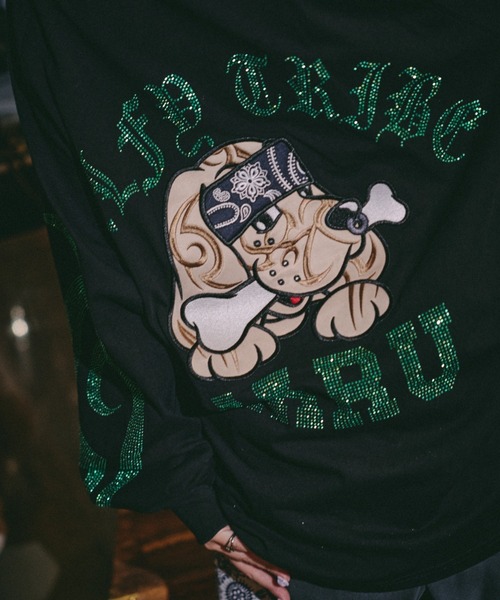 GALFY(ガルフィー)の「【GALFY】ピカピカ族ロンTEE / 【ガルフィー】ピカピカボーン長袖Tシャツ(Tシャツ/カットソー・メンズ・ホワイト/ブラック・L/XL)」の9枚目の写真