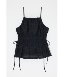 【セットアップ対応】PLAID GATHER キャミソール