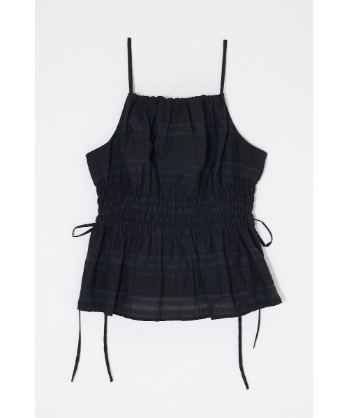 MOUSSY(マウジー)の「【セットアップ対応】PLAID GATHER キャミソール(キャミソール・レディース・ベージュ系その他/ブラック/ホワイト系その他・FREE)」の2枚目の写真