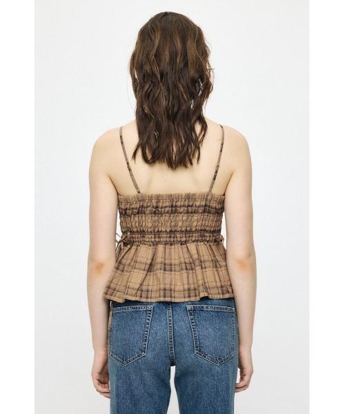 MOUSSY(マウジー)の「【セットアップ対応】PLAID GATHER キャミソール(キャミソール・レディース・ベージュ系その他/ブラック/ホワイト系その他・FREE)」の11枚目の写真
