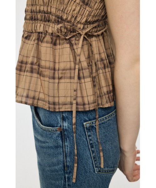 MOUSSY(マウジー)の「【セットアップ対応】PLAID GATHER キャミソール(キャミソール・レディース・ベージュ系その他/ブラック/ホワイト系その他・FREE)」の14枚目の写真