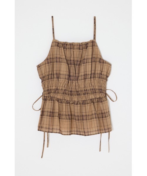 MOUSSY(マウジー)の「【セットアップ対応】PLAID GATHER キャミソール(キャミソール・レディース・ベージュ系その他/ブラック/ホワイト系その他・FREE)」の16枚目の写真