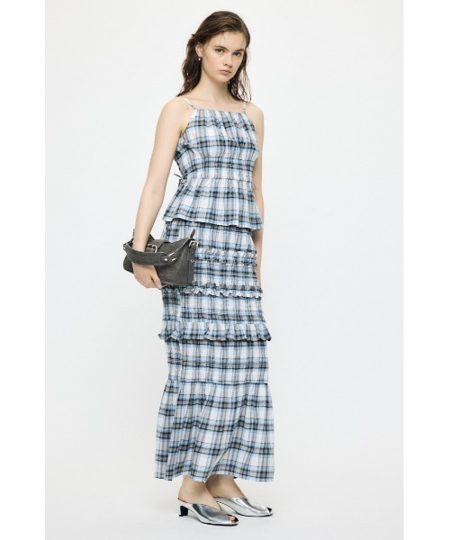 MOUSSY(マウジー)の「【セットアップ対応】PLAID GATHER キャミソール(キャミソール・レディース・ベージュ系その他/ブラック/ホワイト系その他・FREE)」の19枚目の写真