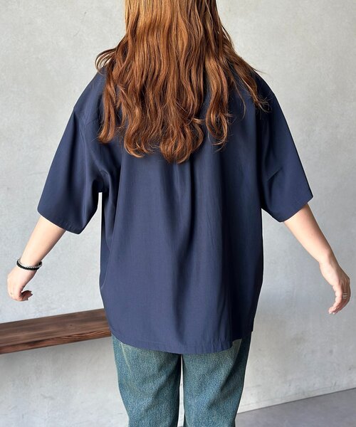 U.S. POLO ASSN.(ユーエスポロアッスン)の「【U.S. POLO ASSN.】シルクタッチ開襟シャツ(シャツ/ブラウス・メンズ・ネイビー/ブラウン/ホワイト/チャコールグレー/グレー・LARGE/MEDIUM)」の8枚目の写真
