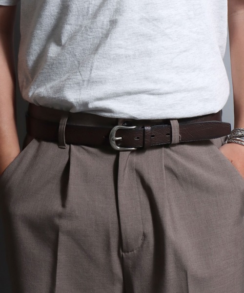 ANPAS（アンパス）の「Vintage-Finish PU Leather  ”Strong” Belt / ヴィンテージ ”強靭” 高強度ベルト エコレザー フェイクレザー メンズ 合成皮革 合皮 PU サイズ調節可能（ベルト・メンズ・ダークブラウン/ブラック/ブラウン/レッド・FREE）」の16枚目の写真