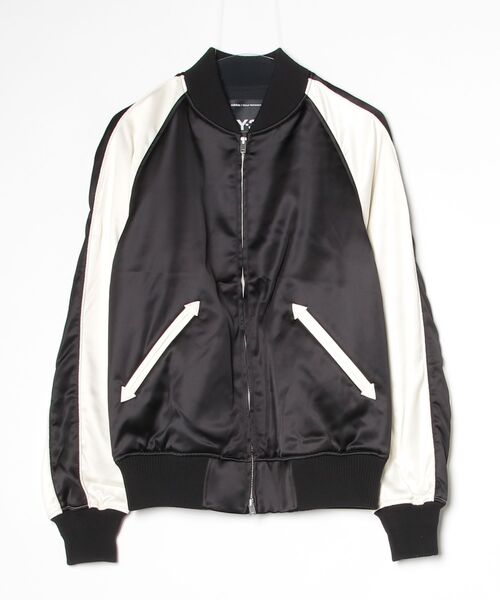 Y-3(ワイスリー)の「Y-3 LIQUID LOGO SATIN SOUVENIR JACKET(ブルゾン・メンズ・ブラック×ホワイト・SMALL/X-SMALL/LARGE/MEDIUM/X-LARGE/XX-SMALL/XX-LARGE)」の7枚目の写真