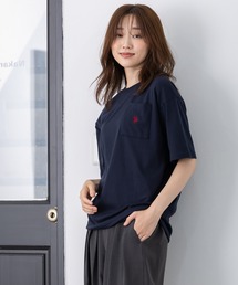 【U.S. POLO ASSN.】別注 ワンポイント刺繍 胸ポケット オーバーサイズTシャツ