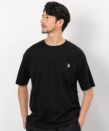 U.S. POLO ASSN.（ユーエスポロアッスン）の「【U.S. POLO ASSN.】別注 ワンポイント刺繍 胸ポケット オーバーサイズTシャツ（Tシャツ/カットソー）」