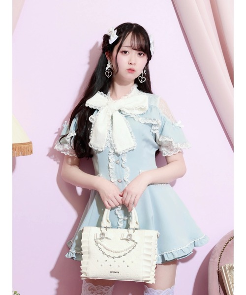 NOEMIE(ノエミー)の「ビジューモノグラム推し活バッグ(トートバッグ・レディース・ピンク/オフホワイト/ブラック・ONE SIZE)」の14枚目の写真