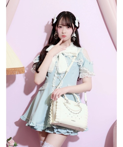 NOEMIE(ノエミー)の「ビジューモノグラム推し活バッグ(トートバッグ・レディース・ピンク/オフホワイト/ブラック・ONE SIZE)」の15枚目の写真