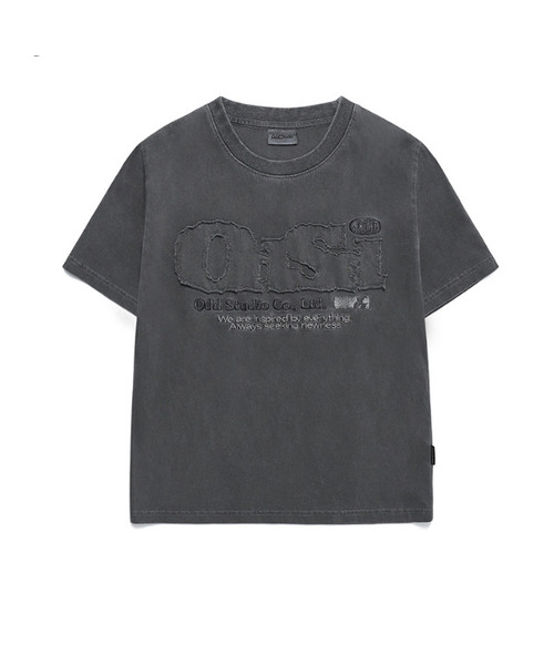 ODD STUDIO(オッドスタジオ)の「ODSD ピグメントダメージTシャツ - ライトチャコール(Tシャツ/カットソー・レディース・ライトグレー・L/M/ONE SIZE)」の1枚目の写真